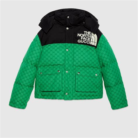 gucci north face green coat|north face gucci for sale.